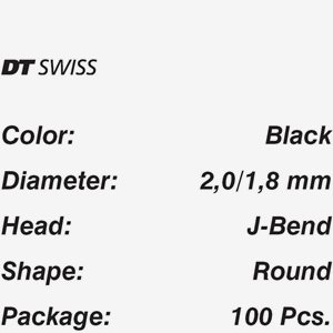 DT SWISS Spokes DT Competition 2,0/1,8mm Black