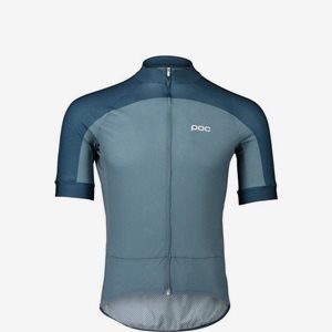 Cykeltröja POC M's Essential Road Logo Jersey Calcite Blue/Dark Calcit