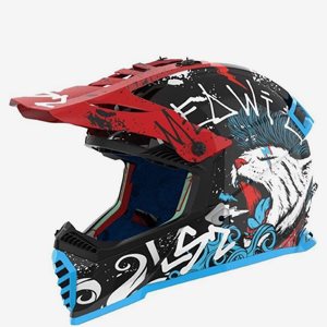 Hjälm LS2 Mx437 Fast Ii Mini Starmaw Svart