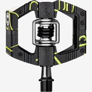Crankbrothers Cykelpedaler Mallet E LS Svart/Grön Lime Green Splatter