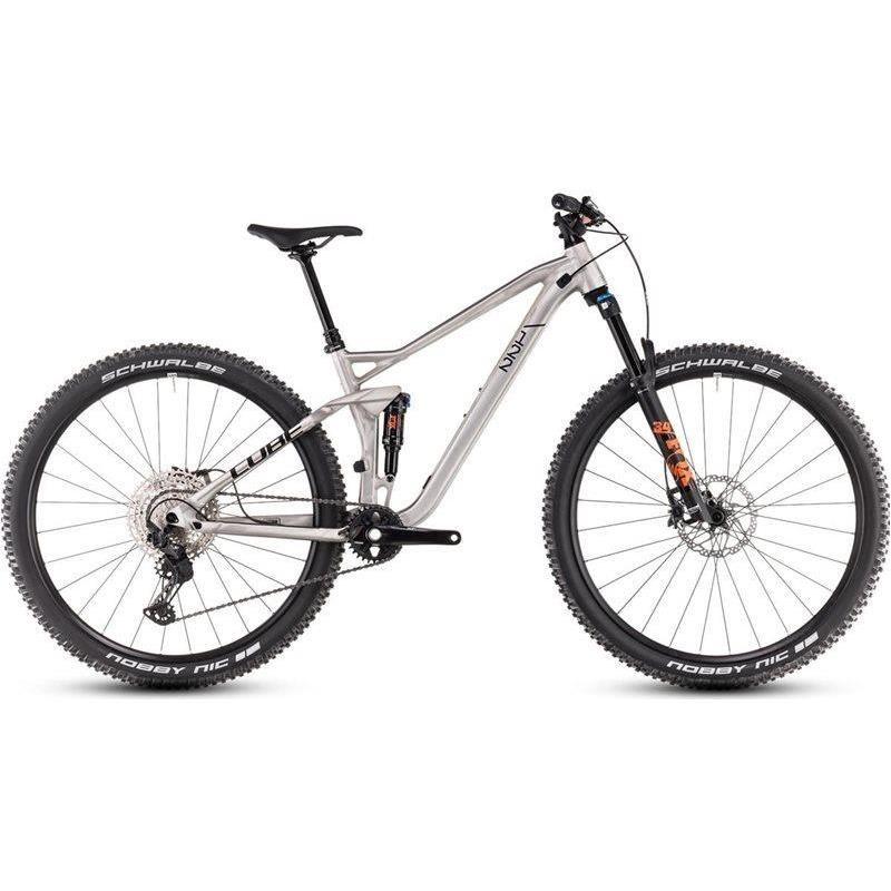 Cube Heldämpad MTB Stereo One22 Race Rawmetal/Black