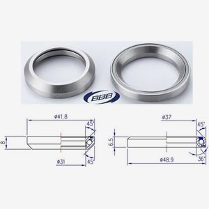 BBB Lager 41.8 Mm 45° X 45°/48.9 Mm 36°X 45°, 1 Set