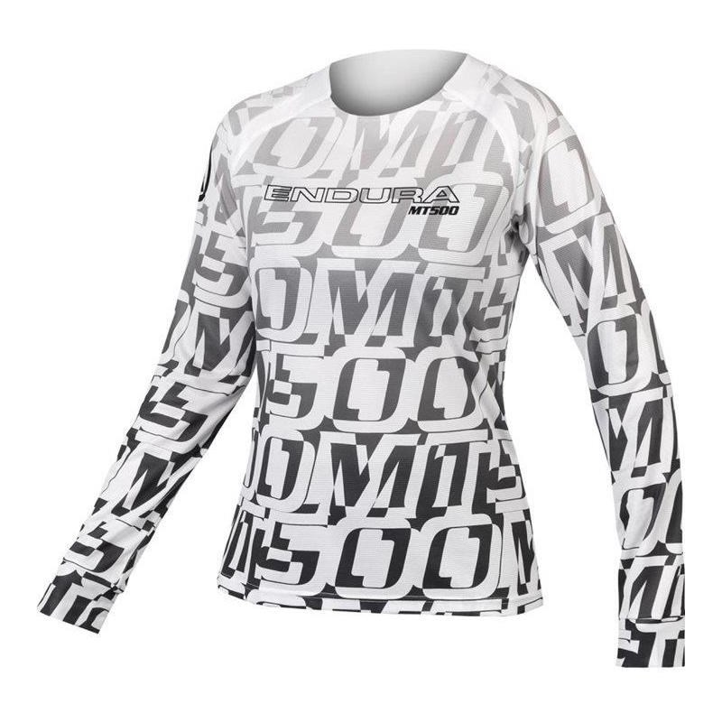 Endura Cykeltröja Dam MT500 L/S Print Tee Ltd Black Svart