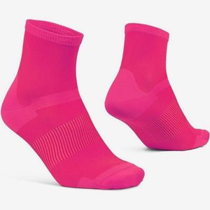 Gripgrab Cykelstrumpor Lightweight Airflow Short Pink Hi-Vis