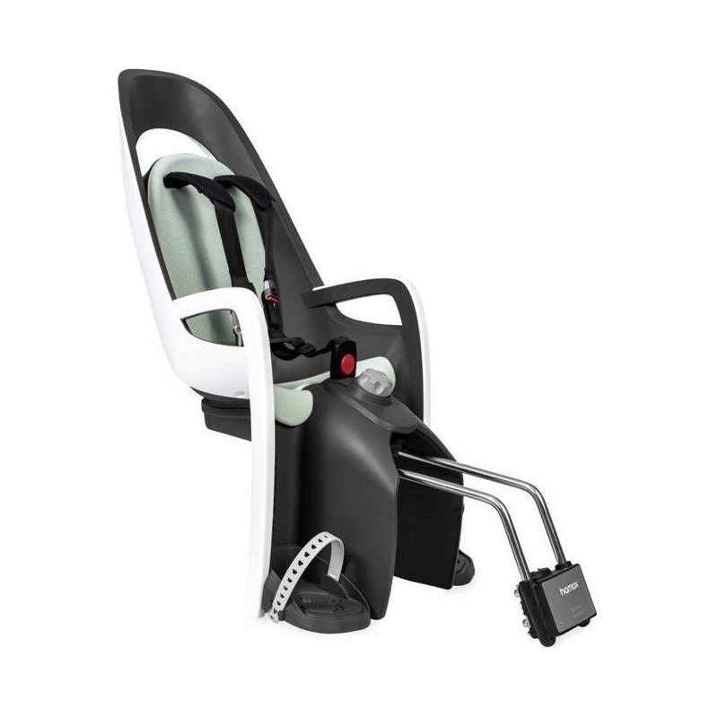Hamax Cykelsits Caress Med Ramfäste Grey/White/Mint Padding