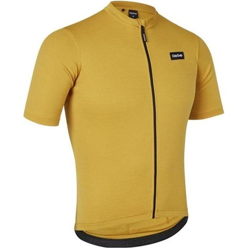 GripGrab CykeltröjaEXPLR Merinotech Short Sleeve Jersey Mustard Yello