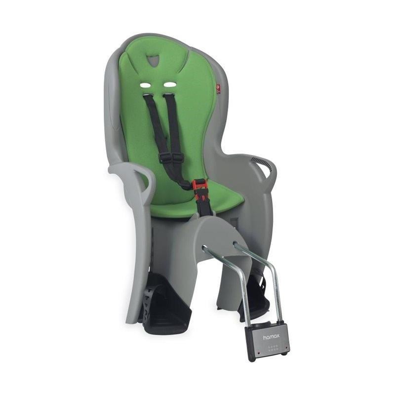 Hamax Cykelsits Kiss Med Ramfäste Medium Grey/Green Padding