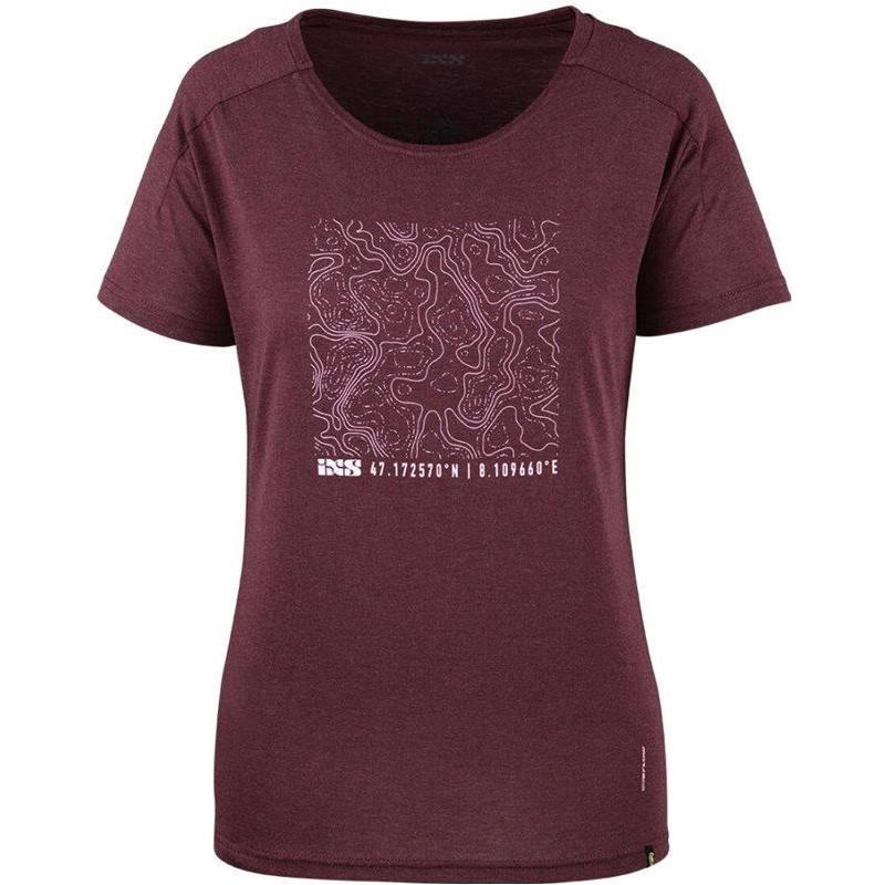 IXS Flow Contour SSTech Tee Women Raisin