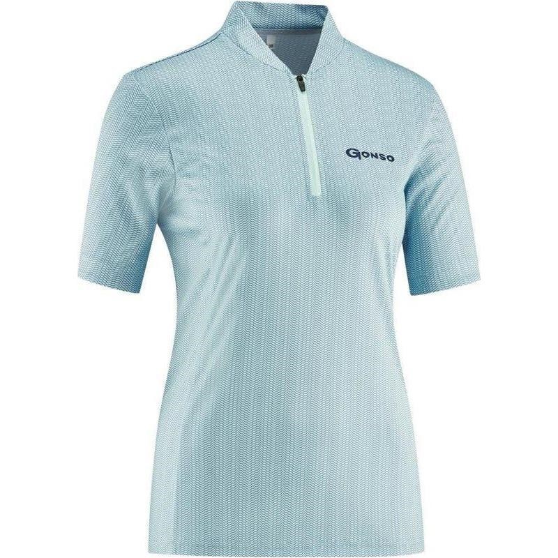 Gonso Fodara Half-Zip SS Bike Jersey Women Blue Allover