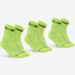 Gripgrab Cykelstrumpor Classic Regular Cut Summer 3-Pack Yellow Hi-Vis