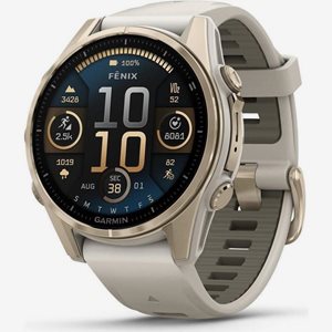 Garmin Träningsklocka Fenix 8 Amoled Sapphire 43mm gold/grey