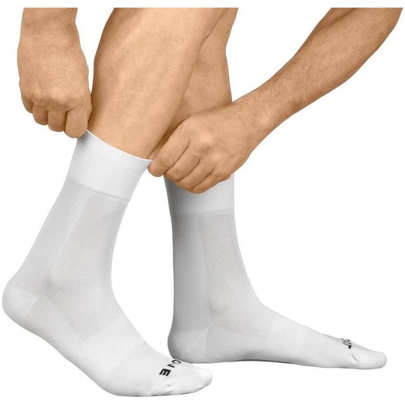 Gripgrab Cykelstrumpor Lightweight Sl Hi-Vis White Vit