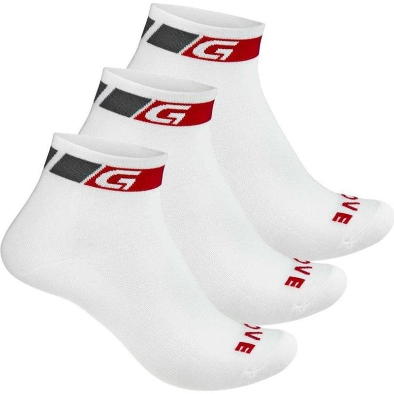 Gripgrab Cykelstrumpor Classic Low Cut 3Pack White Vit