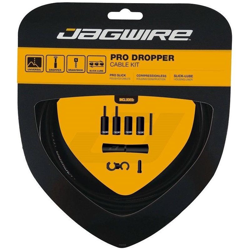 Jagwire Vajerkit Pro Dropper 0.8X2000 mm mm Vajer + 1700 mm Hölje 0.80
