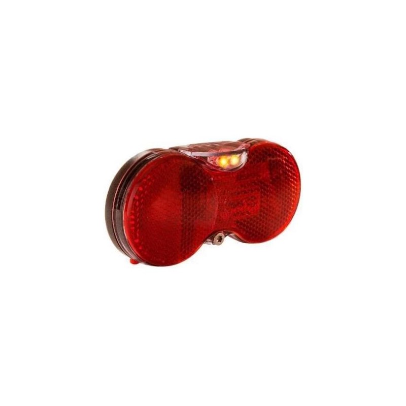 Herrmans Baklampa LED H-vision på/av inkl. batteri Röd