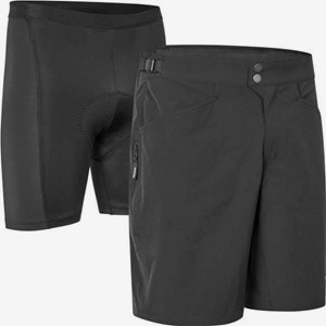 GripGrab Flow Tekniska 2-In-1 Cykelshorts Black Svart
