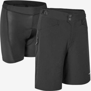 GripGrab Dam Flow Tekniska 2-In-1 Cykelshorts Black Svart