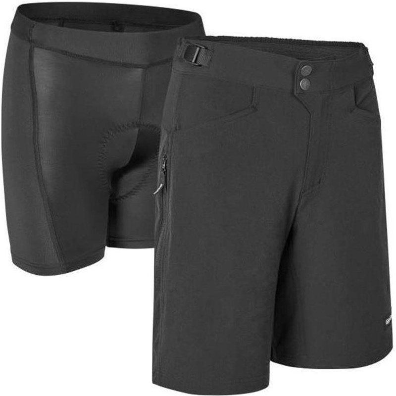 GripGrab Dam Flow Tekniska 2-In-1 Cykelshorts Black Svart