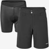 GripGrab Dam Flow Tekniska 2-In-1 Cykelshorts Black Svart