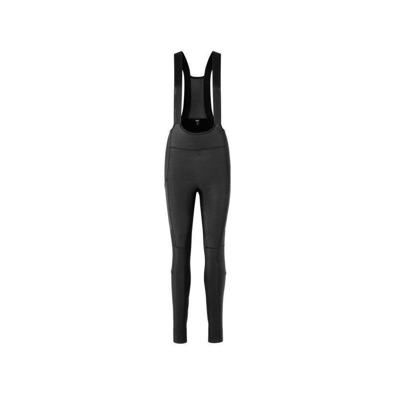 Gripgrab Långa Cykelbyxor W's PACR Thermal Bib Tights No Pad Black Sva