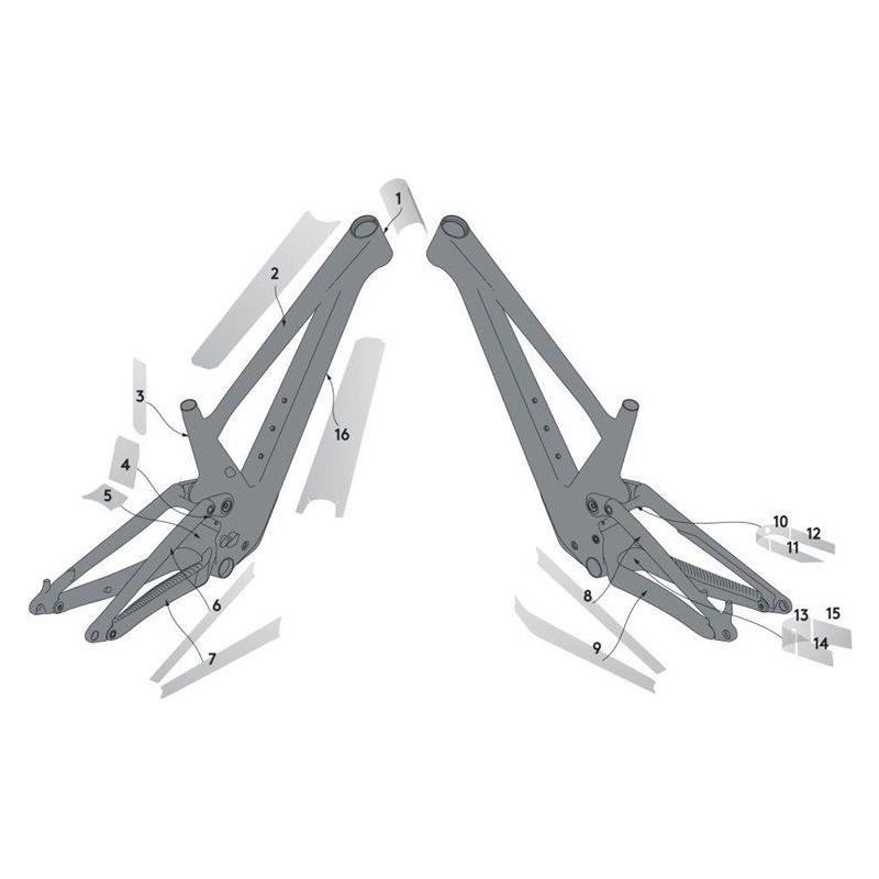 Syncros Ramskydd Kit Genius Carbon Clear Gloss