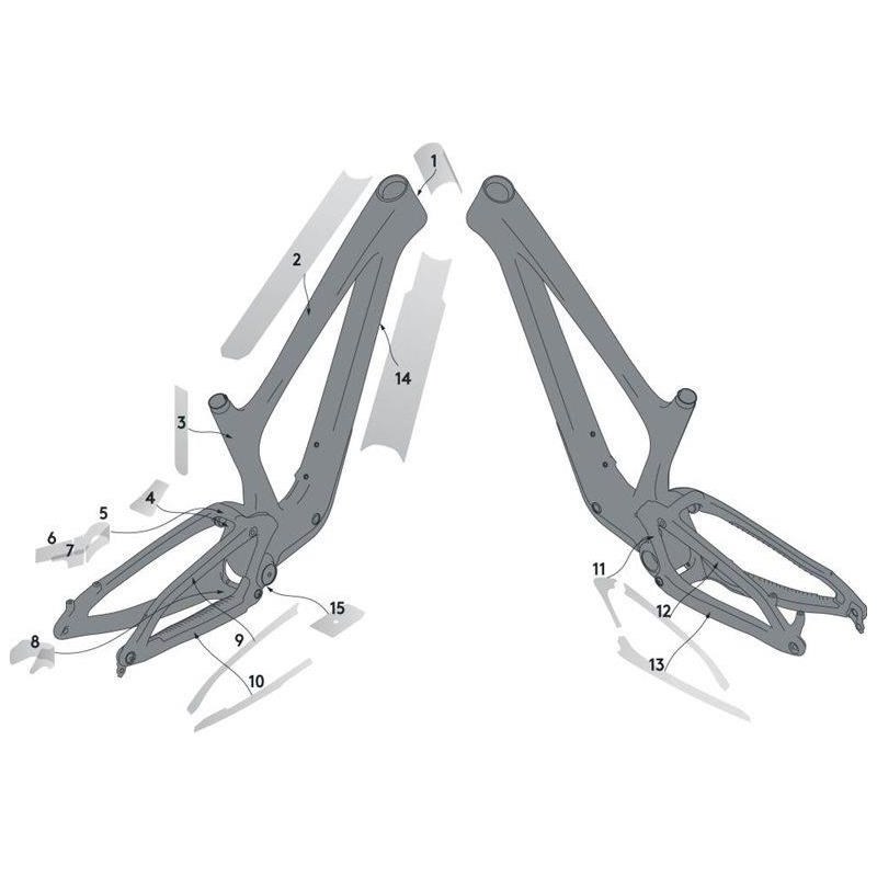 Syncros Ramskydd Frame Protection Kit Bold Linkin Clear Gloss