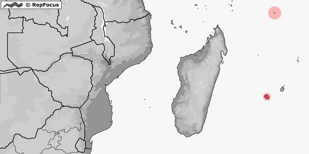 Utbredningsområdet för Phelsuma borbonica