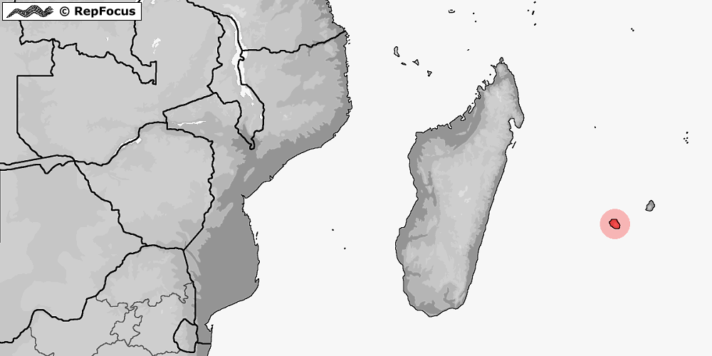 Utbredningsområdet för Utbredningsområdet för Phelsuma inexpectata