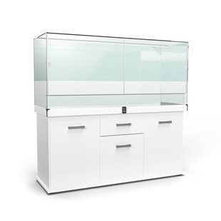Zqare - Terrarium 150x50x70 cm - Vit med möbel