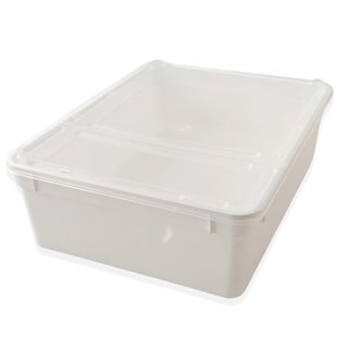 Vit Plastbox - Stapelbar med lufthål  245x185x75 mm - 3 Liter