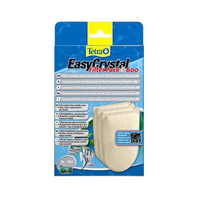 Tetra EasyCrystal 600 - Filterpatron - 3 st - Med Kol