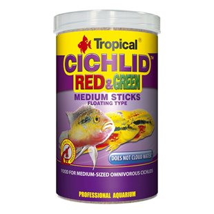 Tropical Cichlid Red & Green Medium Sticks