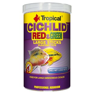 Tropical Cichlid Red & Green Large Sticks - 1000 ml