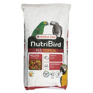 NutriBird P15 Tropical - Papegoj underhållspellets - 10 kg