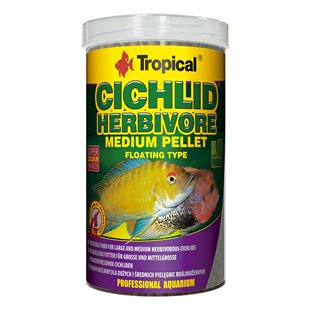 Tropical Cichlid Herbivore Medium Pellet - 500 ml