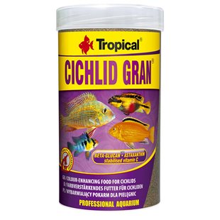 Tropical Cichlid Gran 1er Pack 1 x 1 l farbverstärkendes Granulatfutter mit Beta-Glucan 