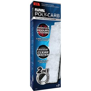 Fluval U3 Poly-Carb - Polyester/Kolfilter - 2-pack