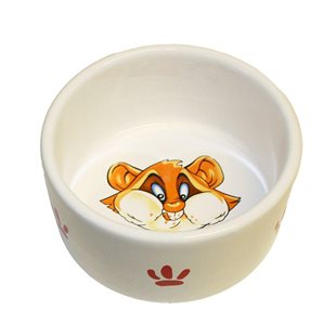 Keramikskål  Smådjur - Hamster -  9x9x4 cm