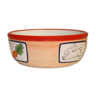 Keramikskål Smådjur - Kanin - Röd - 10x10x4 cm