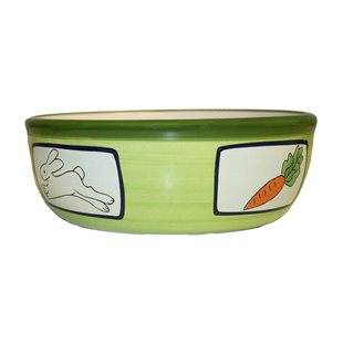 Keramikskål Smådjur - Kanin - Grön - 12x12x5 cm