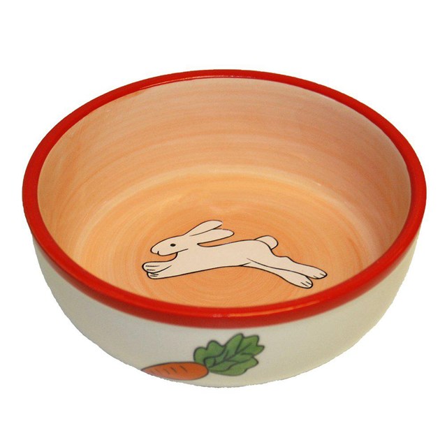 Keramikskål Smådjur - Kanin - Orange - 12x12x5 cm