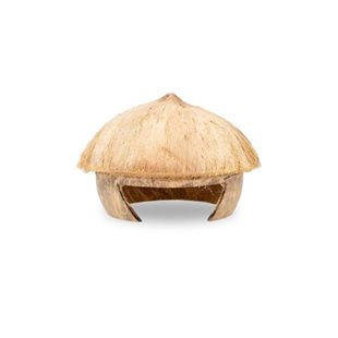 Kokosnötsgrotta för gnagare och reptil - ca 15x10 cm