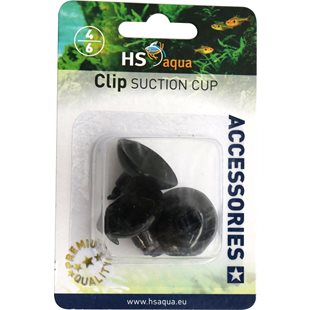 HS Aqua Sugkoppar med clips - 4/6 mm - 3 st