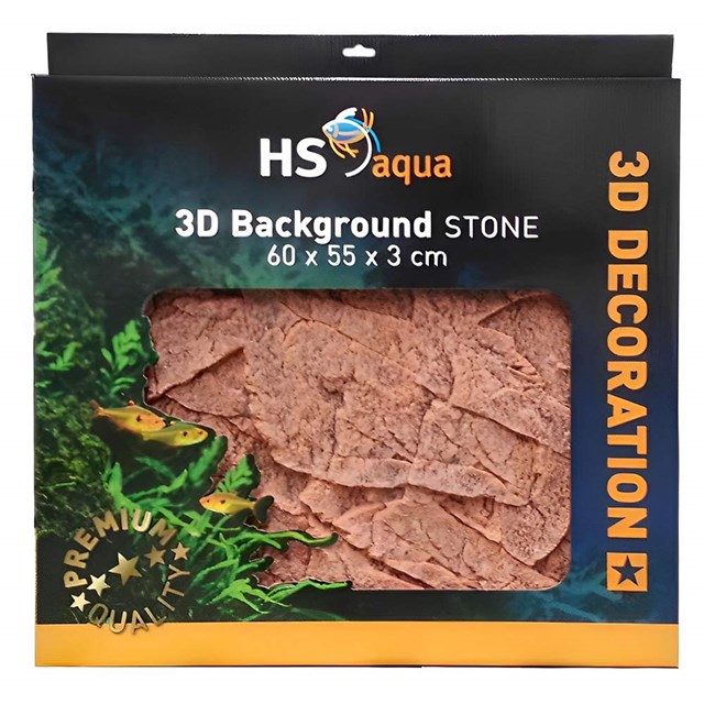 HS Aqua 3D Background Stone Brown - 60x55 cm