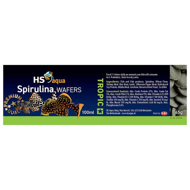 HS Aqua Spirulina Wafers 200 ml HS Aqua CyberZoo