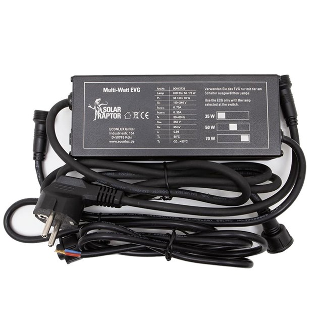 Ballast Électronique SolarRaptor 35W HID - Version Euro 230V Avec Fiche Schuko Pour Terrarium