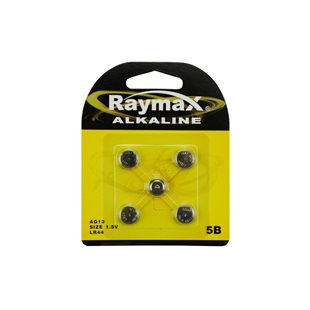 Raymax Alkaline AG13/LR44 batterier - 5-pack