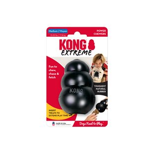 Kong Extreme - Svart - Medium - 9x6 cm