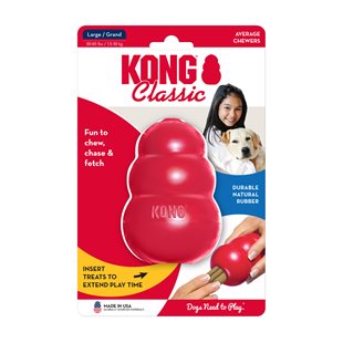 Kong Classic - Röd - Large - 11x7 cm