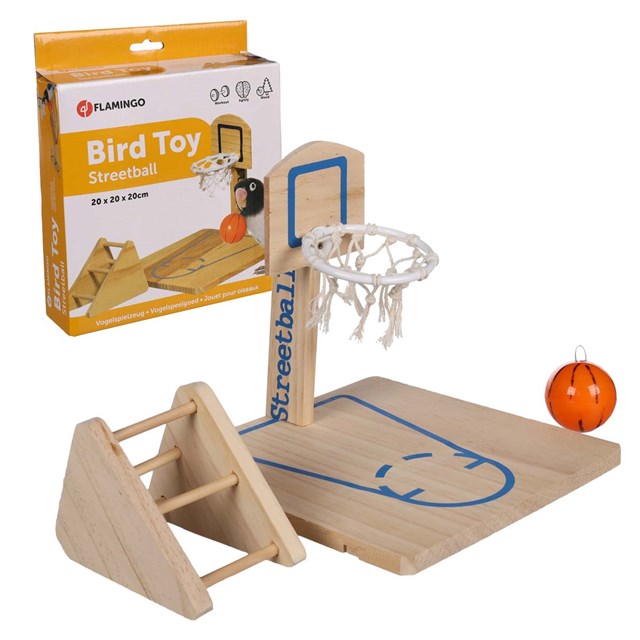 Fågelleksak Basketplan - 20x20x20 cm